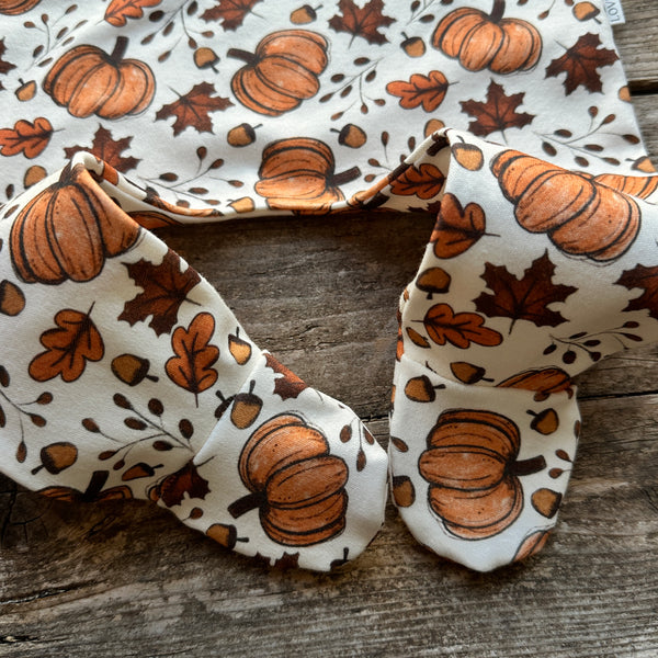 Rustic Pumpkins Footed Romper | Ready To Post