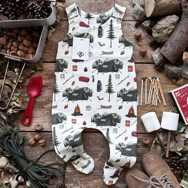 Camp Life footed Romper