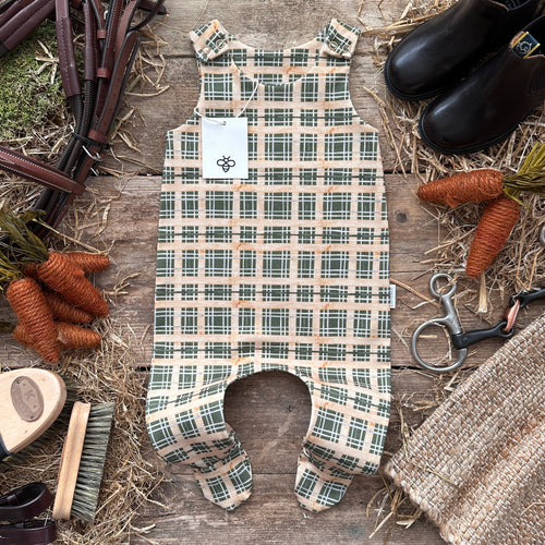 Manor House Check Footed Romper