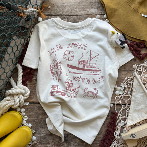 Sail Away with Bee Bodysuits, T-shirt, Hoodies and Sweatshirts
