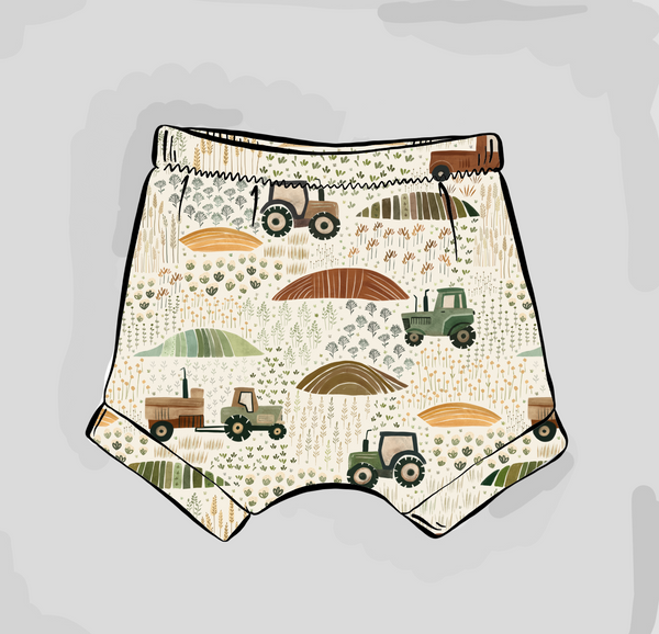 Harvest Tractor Cuffed Shorts