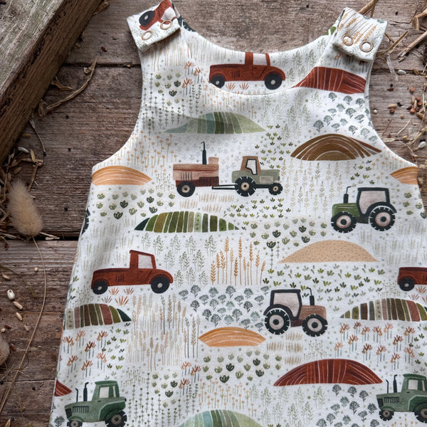 Harvest Tractor Long Romper | Ready To Post