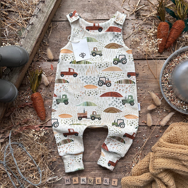 Harvest Tractor Long Romper | Ready To Post