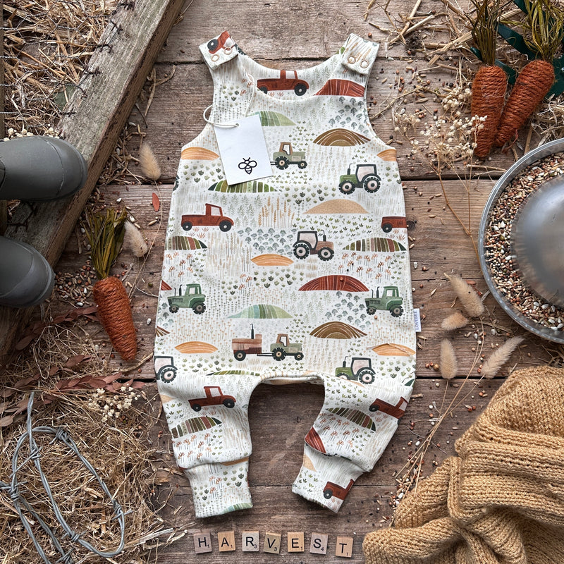 Harvest Tractor Long Romper | Ready To Post