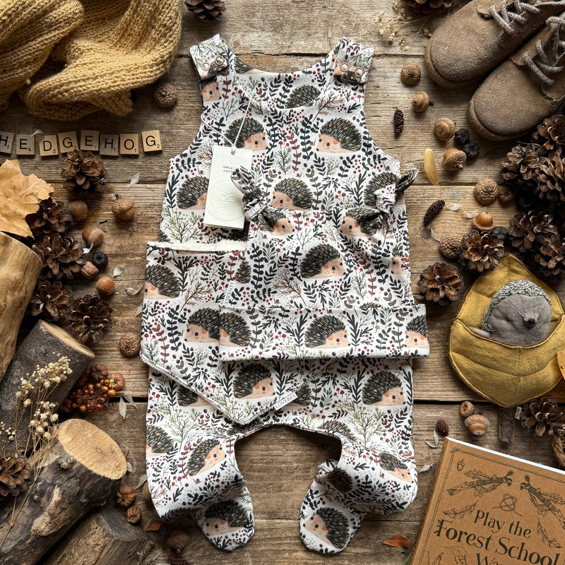 Hedgehog Hideaway Footed Romper