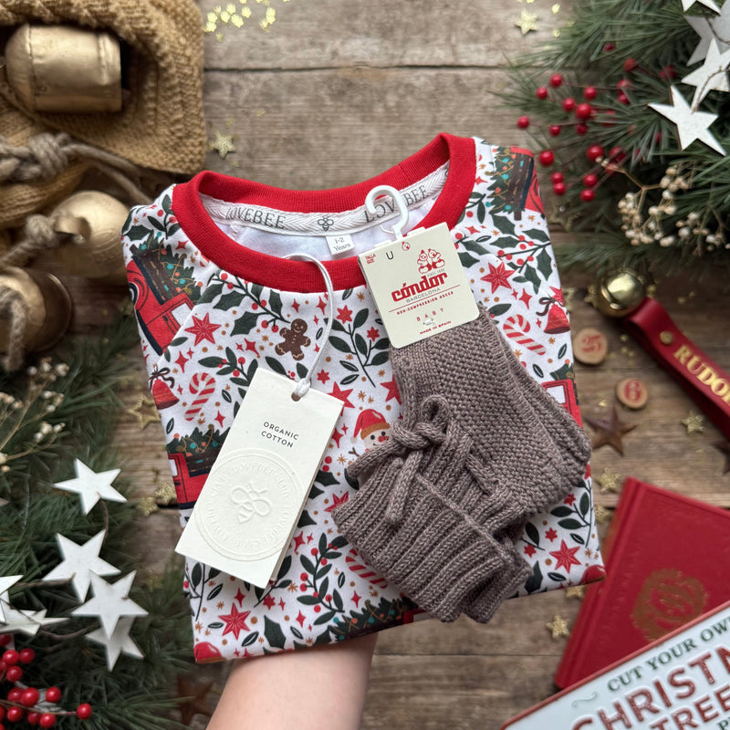 Holiday Truck Long Romper