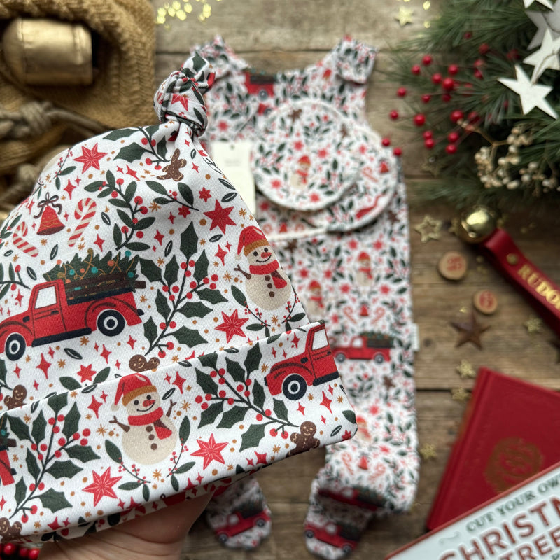 Holiday Truck Knotted Hats