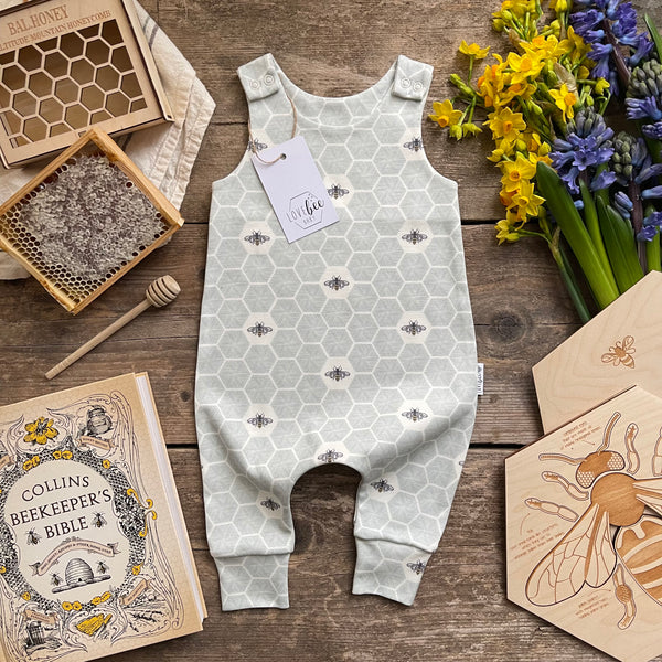 PERFECTLY IMPERFECT Long Romper | Honeycomb Bee