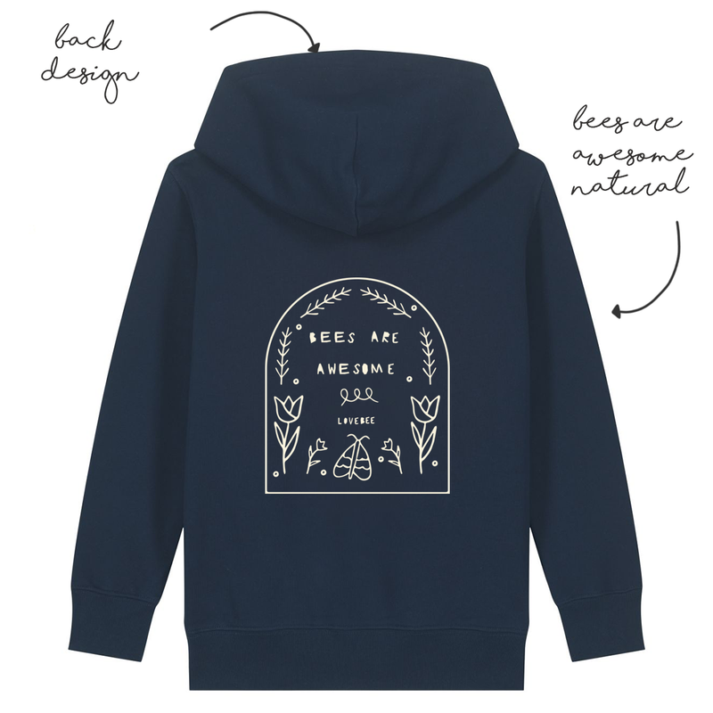 LoveBee Hoodie | Bees are Awesome | Navy