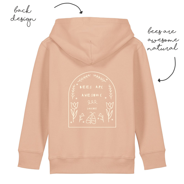 LoveBee Hoodie | Bees are Awesome | Peach