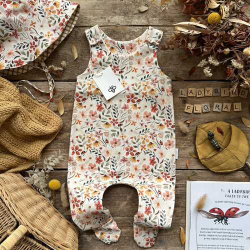 Ladybird Floral Footed Romper