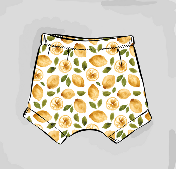 Lemony Lemons Cuffed Shorts