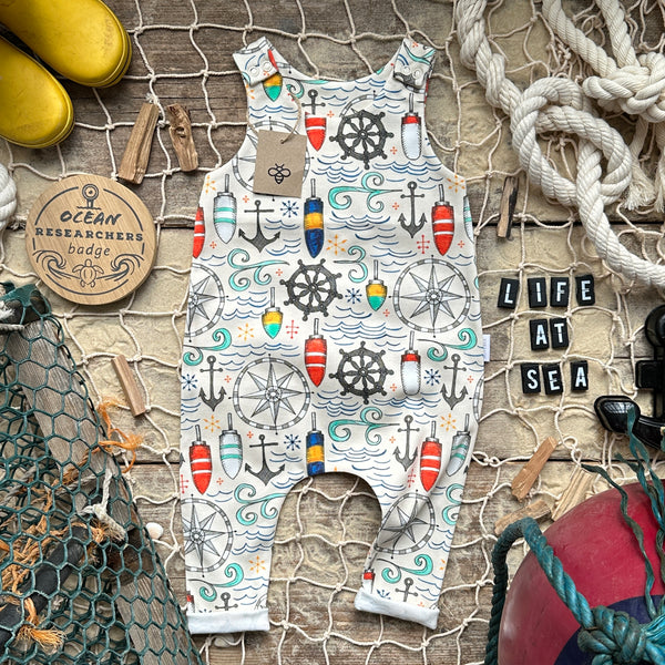 Life At Sea Long Rolled Romper | Ready To Post