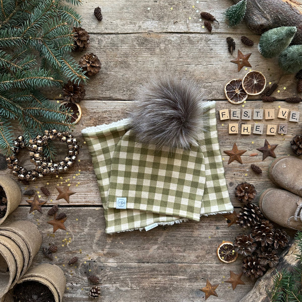 Moss Check Printed Snood