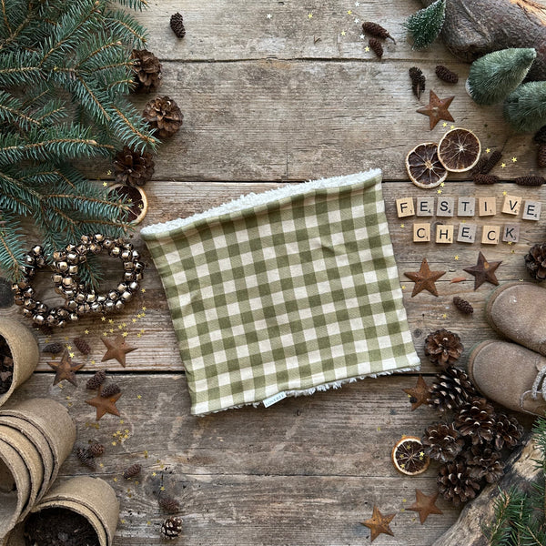 Moss Check Printed Snood