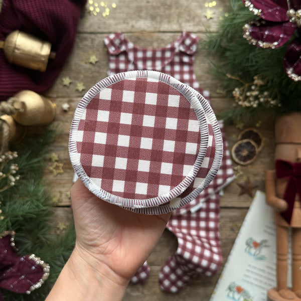Mulberry Check Breast Pads