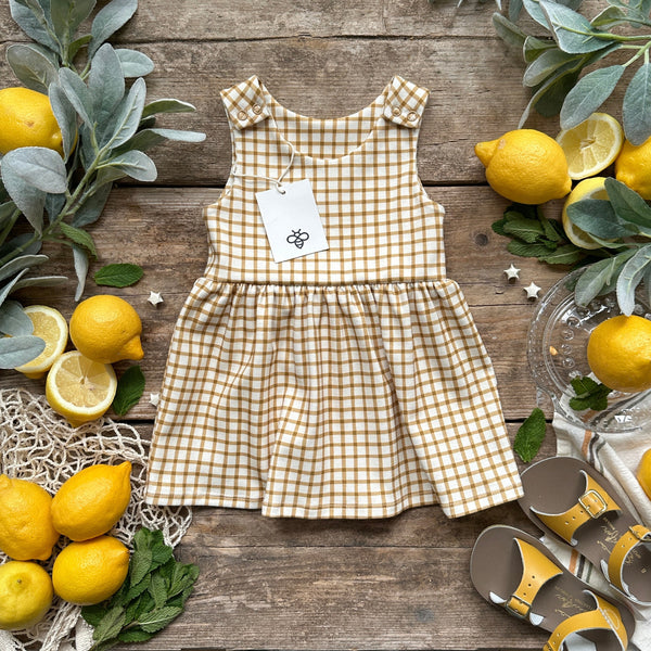 Mustard Gingham Dress