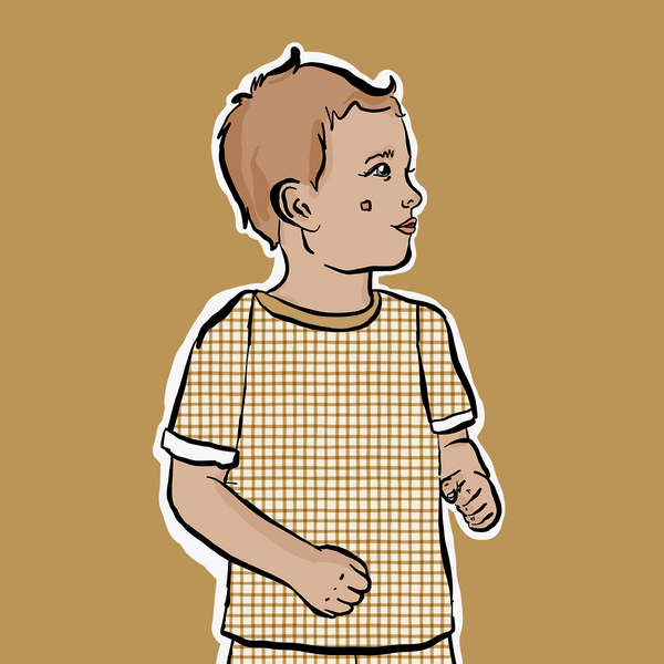 Mustard Gingham T-Shirt