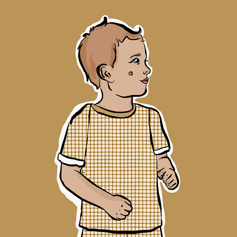 Mustard Gingham T-Shirt