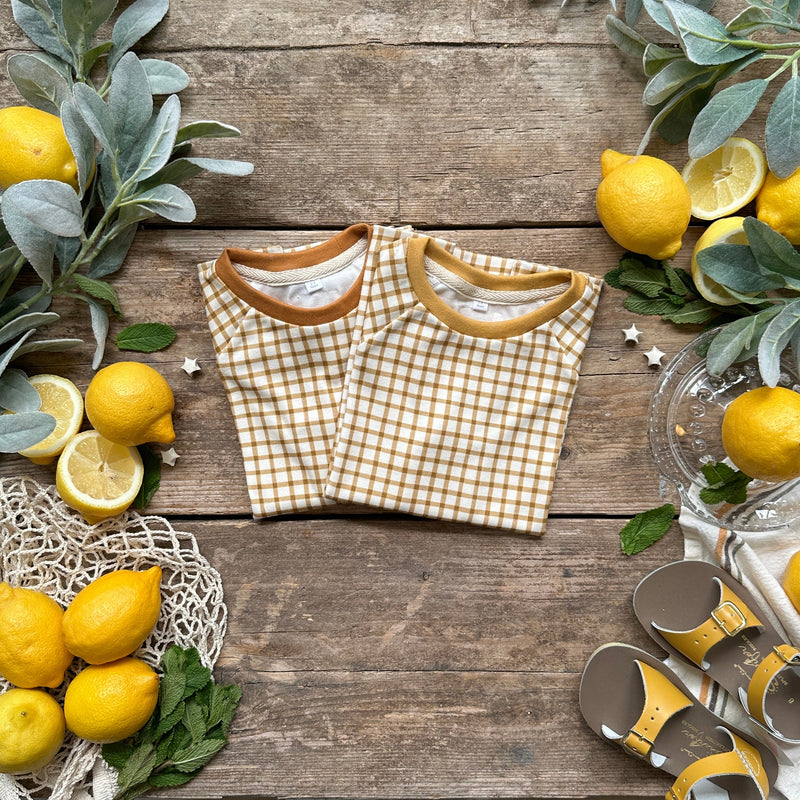 Mustard Gingham T-Shirt