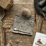 Olive Mallard Printed Snood