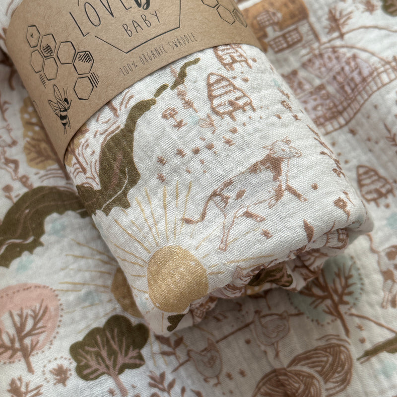 Beekeeper's Cottage Organic Double Gauze Swaddle | BRAND NEW