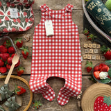 Picnic Check Footed Romper