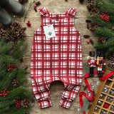 Red Check Long Romper | Stock