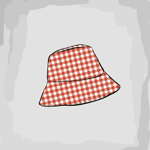 Red Gingham Summer Hat