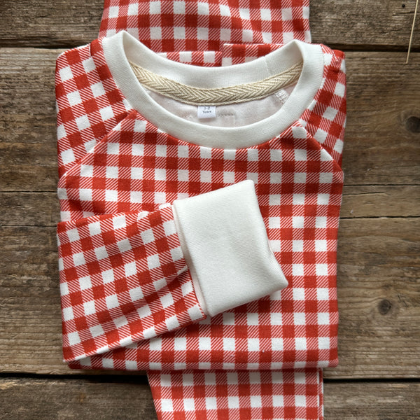 Red Gingham BeeJamas | Cosy Long | Ready To Post
