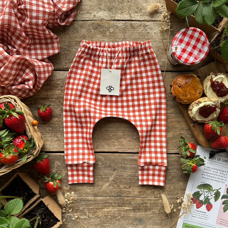 Red Gingham Harem Leggings | Ready To Post