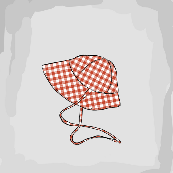 Red Gingham Summer Hat
