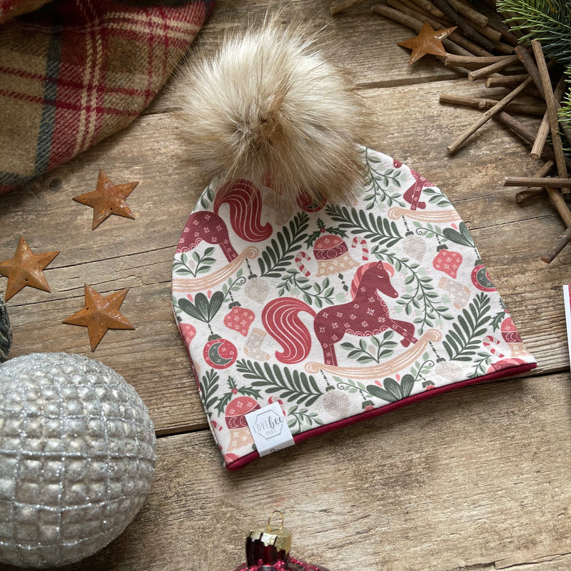 Rocking Horse Bobble Hat LoveBeeBaby