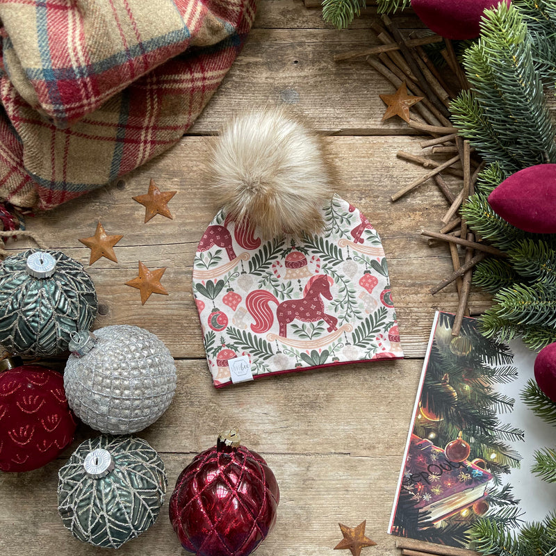 Rocking Horse Bobble Hat LoveBeeBaby