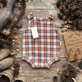 Rustic Plaid Bloomer Romper