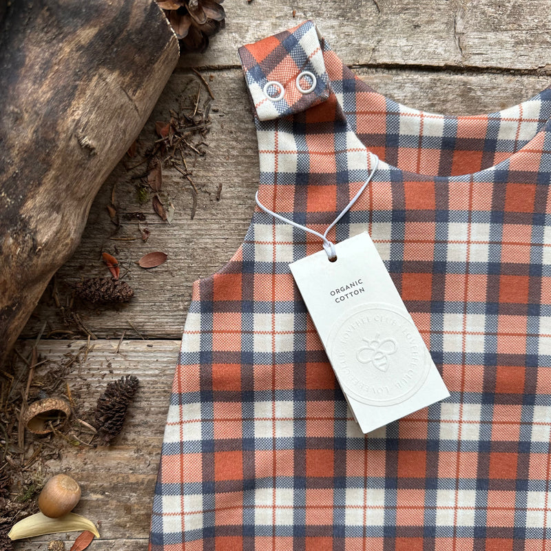 Rustic Plaid Long Romper LoveBeeBaby