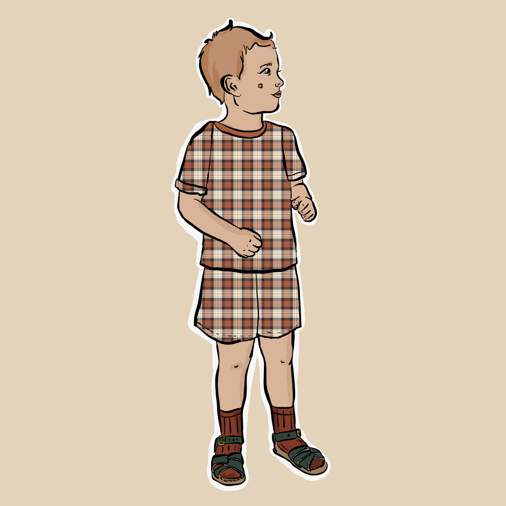 Rustic Plaid Summer Short Set – LoveBeeBaby