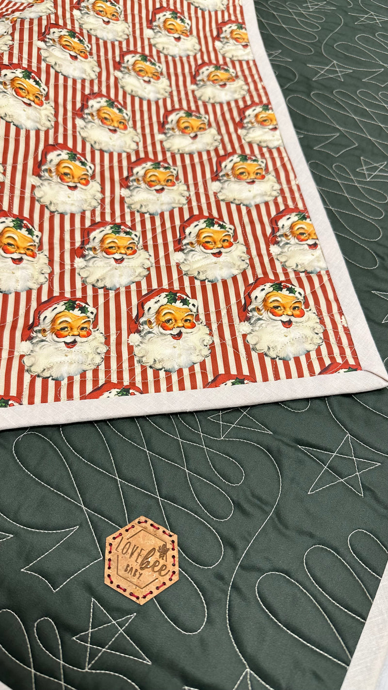 Santa Stripe Childrens Quilt