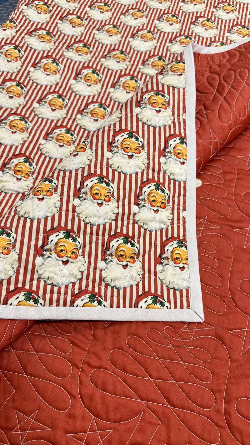 Santa Stripe Childrens Quilt
