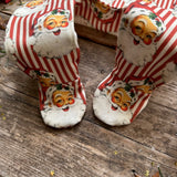 Red Santa Stripe Footed Romper