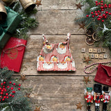 Red Santa Stripe Knotted Hats