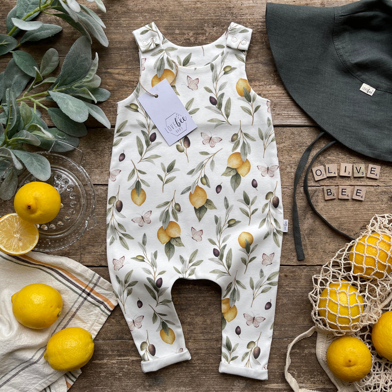Sicilian Lemons Long Rolled Romper | Ready To Post