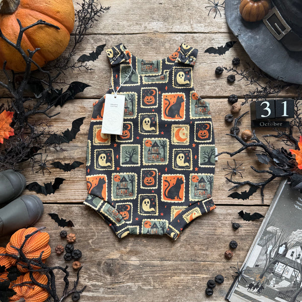 Spooky Stamps Bloomer Romper