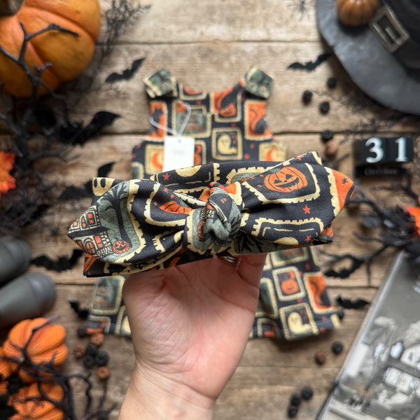 Spooky Stamps Knot Bow Headband
