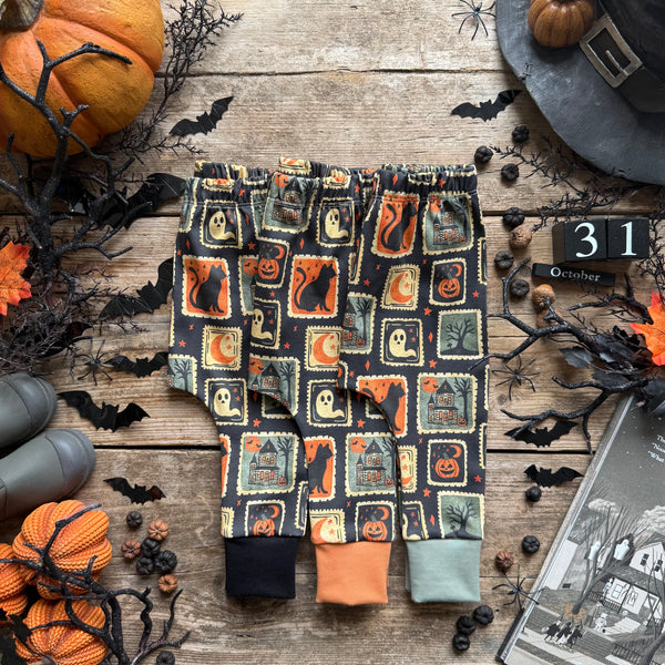 Spooky Stamps Harem Leggings