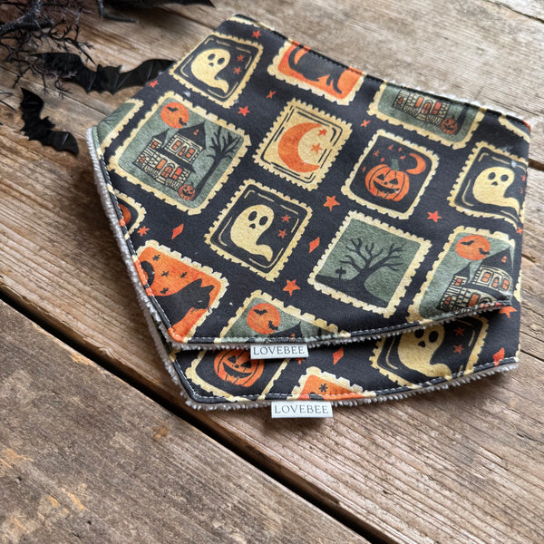 Spooky Stamps Dribble Bib