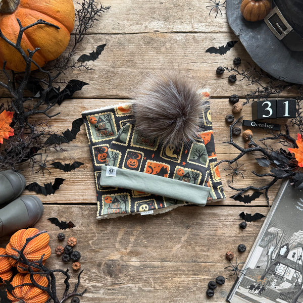 Spooky Stamps Printed Snood