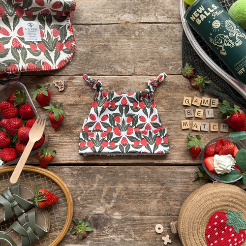 Strawberry Serve Knotted Hats