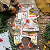 Summer Art Footed Romper