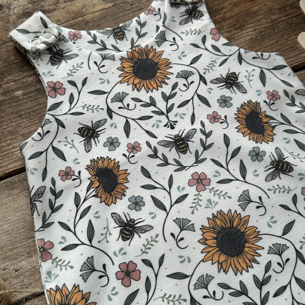 Sunflower Bee Bloomer Romper | Ready To Post